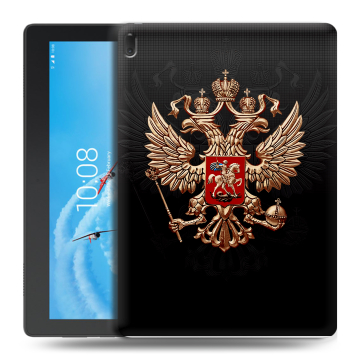 Силиконовый чехол на планшета Lenovo Tab E10 с принтом Герб России