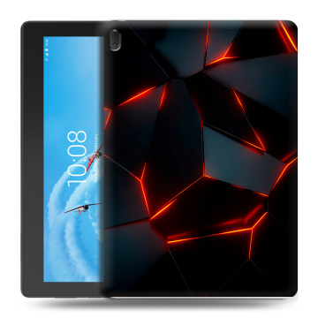 Силиконовый чехол на планшета Lenovo Tab E10 с принтом Яркие абстракции