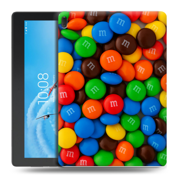 Силиконовый чехол на планшета Lenovo Tab E10 с принтом Конфеты