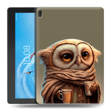 Силиконовый чехол на планшета Lenovo Tab E10 с принтом Сова Силиконовый чехол на планшета Lenovo Tab E10 с принтом Сова