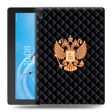 Силиконовый чехол на Lenovo Tab E10 с принтом Герб России принт