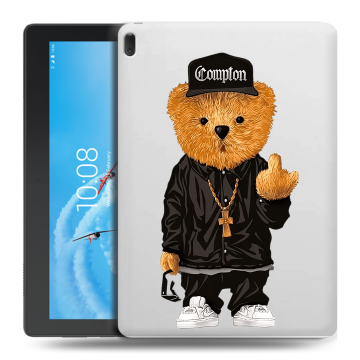 Силиконовый чехол на Lenovo Tab E10 с принтом Мишка