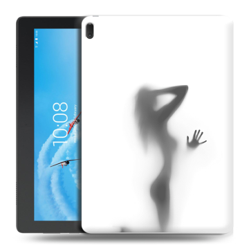 Силиконовый чехол на Lenovo Tab E10 с принтом Силуэт