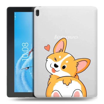 Силиконовый чехол на Lenovo Tab E10 с принтом Корги
