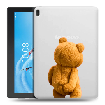 Силиконовый чехол на Lenovo Tab E10 с принтом Медведь