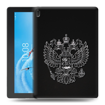 Силиконовый чехол на Lenovo Tab E10 с принтом Герб России