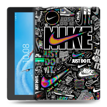 Силиконовый чехол на Lenovo Tab E10 с принтом Найк Силиконовый чехол на Lenovo Tab E10 с принтом Найк