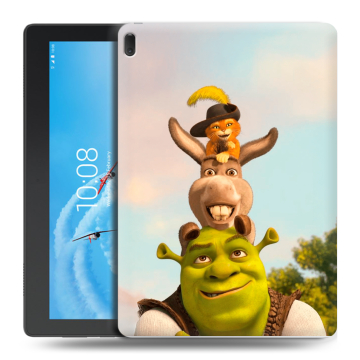 Силиконовый чехол на Lenovo Tab E10 с принтом Шрек Shrek