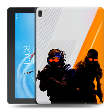 Силиконовый чехол на Lenovo Tab E10 с принтом Контер страйк Counter strike Силиконовый чехол на Lenovo Tab E10 с принтом Контер страйк Counter strike