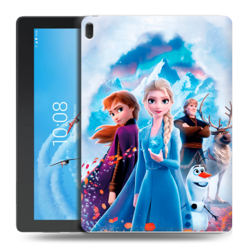 Силиконовый чехол на Lenovo Tab E10 с принтом Холодное сердце Frozen
