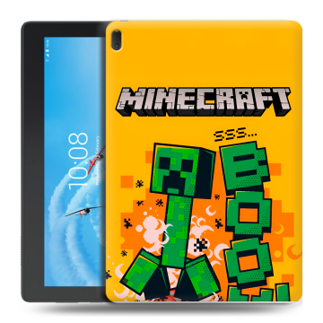 Силиконовый чехол на Lenovo Tab E10 с принтом Майнкрафт Minecraft