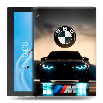 Силиконовый чехол на Lenovo Tab E10 с принтом БМВ BMW Силиконовый чехол на Lenovo Tab E10 с принтом БМВ BMW