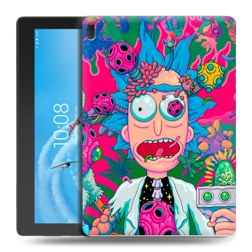 Силиконовый чехол на Lenovo Tab E10 с принтом Рик и Морти Rick Morty