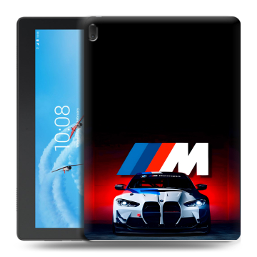 Силиконовый чехол на Lenovo Tab E10 с принтом БМВ BMW Силиконовый чехол на Lenovo Tab E10 с принтом БМВ BMW