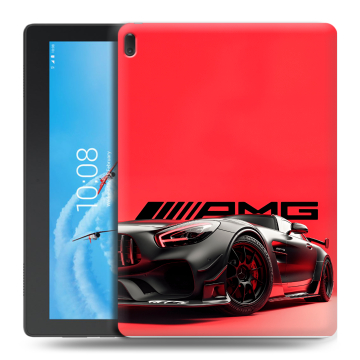 Силиконовый чехол на Lenovo Tab E10 с принтом Мерседес Mercedes AMG