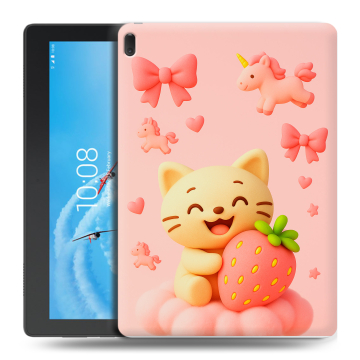 Силиконовый чехол на Lenovo Tab E10 с принтом для девочек