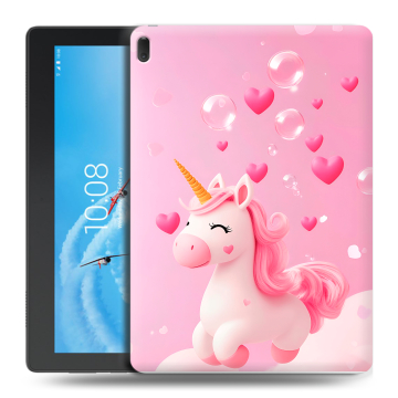 Силиконовый чехол на Lenovo Tab E10 с принтом Единорог