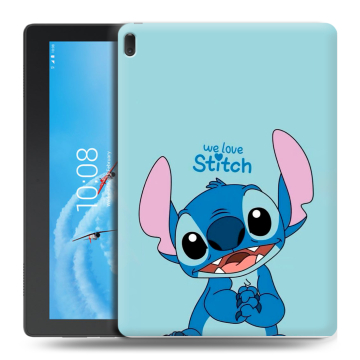 Силиконовый чехол на Lenovo Tab E10 с принтом Лило и Стич