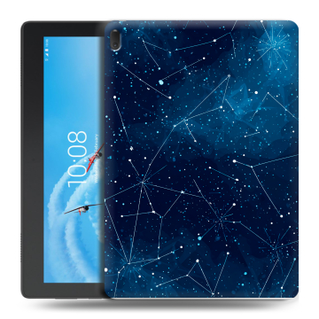 Силиконовый чехол на Lenovo Tab E10 с принтом Космос звезды