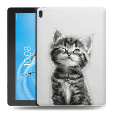 Силиконовый чехол на Lenovo Tab E10 с принтом Котенок Силиконовый чехол на Lenovo Tab E10 с принтом Котенок