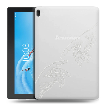 Силиконовый чехол на Lenovo Tab E10 с принтом Сотворение мира