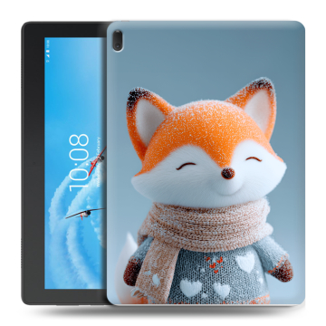 Силиконовый чехол на Lenovo Tab E10 с принтом Лиса