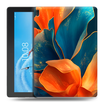 Силиконовый чехол на Lenovo Tab E10 с принтом Цветы