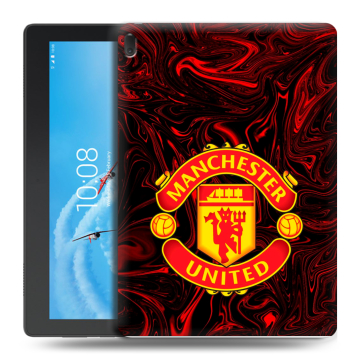 Силиконовый чехол на Lenovo Tab E10 с принтом Manchester United