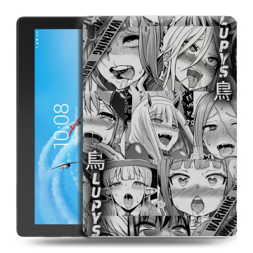 Силиконовый чехол на Lenovo Tab E10 с принтом Ahegao Ахегао Аниме