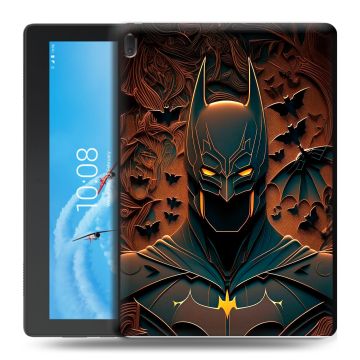 Силиконовый чехол на Lenovo Tab E10 с принтом Batman Бэтмен