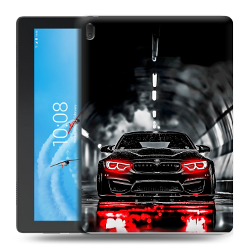 Силиконовый чехол на Lenovo Tab E10 с принтом BMW БМВ Силиконовый чехол на Lenovo Tab E10 с принтом BMW БМВ