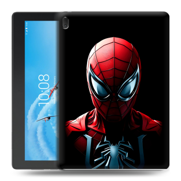 Силиконовый чехол на Lenovo Tab E10 с принтом Spiderman Человек паук