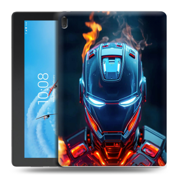 Силиконовый чехол на Lenovo Tab E10 с принтом IronMan Железный человек Силиконовый чехол на Lenovo Tab E10 с принтом IronMan Железный человек