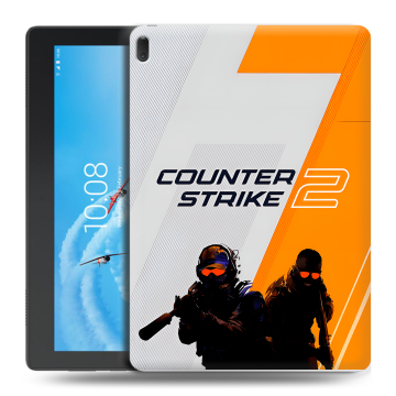 Силиконовый чехол на Lenovo Tab E10 с принтом Counter Strike