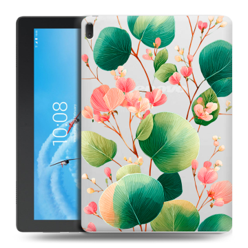 Силиконовый чехол на Lenovo Tab E10 с принтом женский