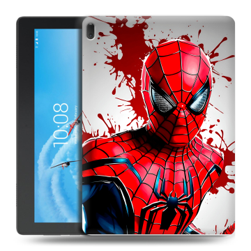 Силиконовый чехол на Lenovo Tab E10 с принтом Spiderman Человек паук Силиконовый чехол на Lenovo Tab E10 с принтом Spiderman Человек паук