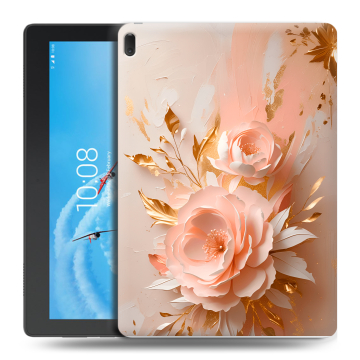 Силиконовый чехол на Lenovo Tab E10 с принтом женский