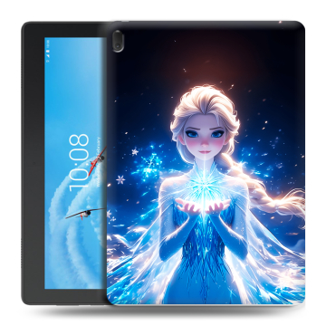 Силиконовый чехол на Lenovo Tab E10 с принтом Холодное сердце Frozen