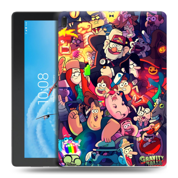 Силиконовый чехол на Lenovo Tab E10 с принтом Gravity Falls Гравити Фолз