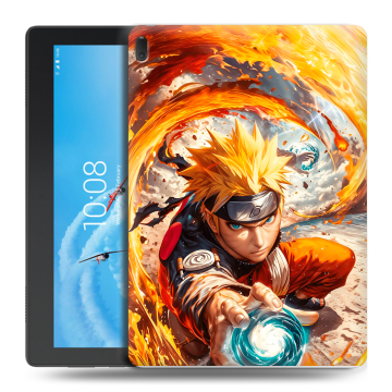 Силиконовый чехол на Lenovo Tab E10 с принтом Аниме Наруто Naruto