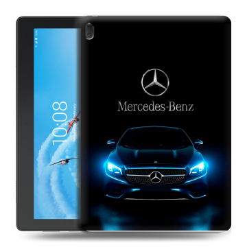 Силиконовый чехол на Lenovo Tab E10 с принтом Mercedes Мерседес