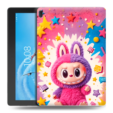 Силиконовый чехол на Lenovo Tab E10 с принтом Labubu Лабубу