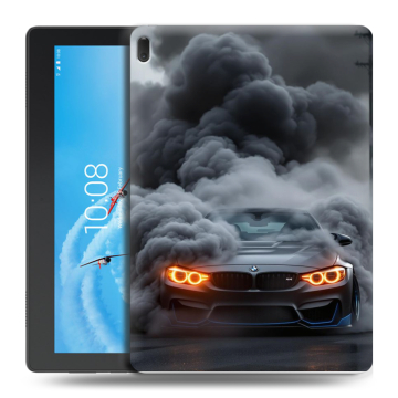 Силиконовый чехол на Lenovo Tab E10 с принтом BMW БМВ Силиконовый чехол на Lenovo Tab E10 с принтом BMW БМВ