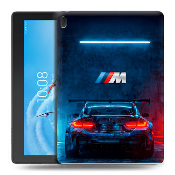 Силиконовый чехол на Lenovo Tab E10 с принтом BMW БМВ