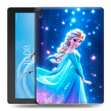 Силиконовый чехол на Lenovo Tab E10 с принтом Холодное сердце Frozen