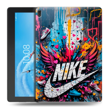 Силиконовый чехол на Lenovo Tab E10 с принтом Nike Найк Силиконовый чехол на Lenovo Tab E10 с принтом Nike Найк