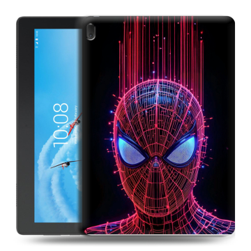 Силиконовый чехол на Lenovo Tab E10 с принтом Spiderman Человек паук