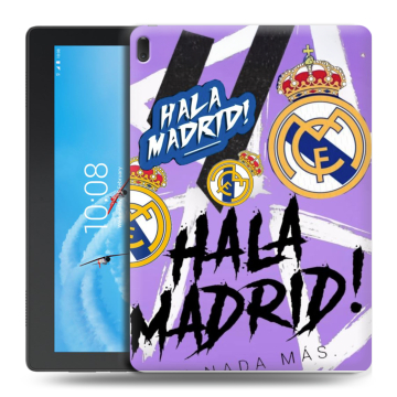 Силиконовый чехол на Lenovo Tab E10 с принтом Real Madrid Реал Мадрид