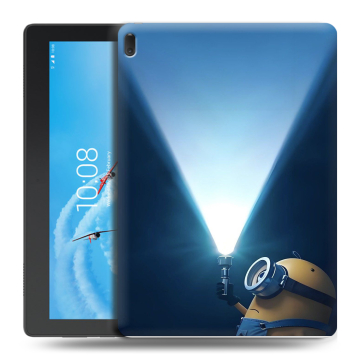 Силиконовый чехол на Lenovo Tab E10 с принтом Миньоны