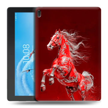 Силиконовый чехол на Lenovo Tab E10 с принтом Новый год